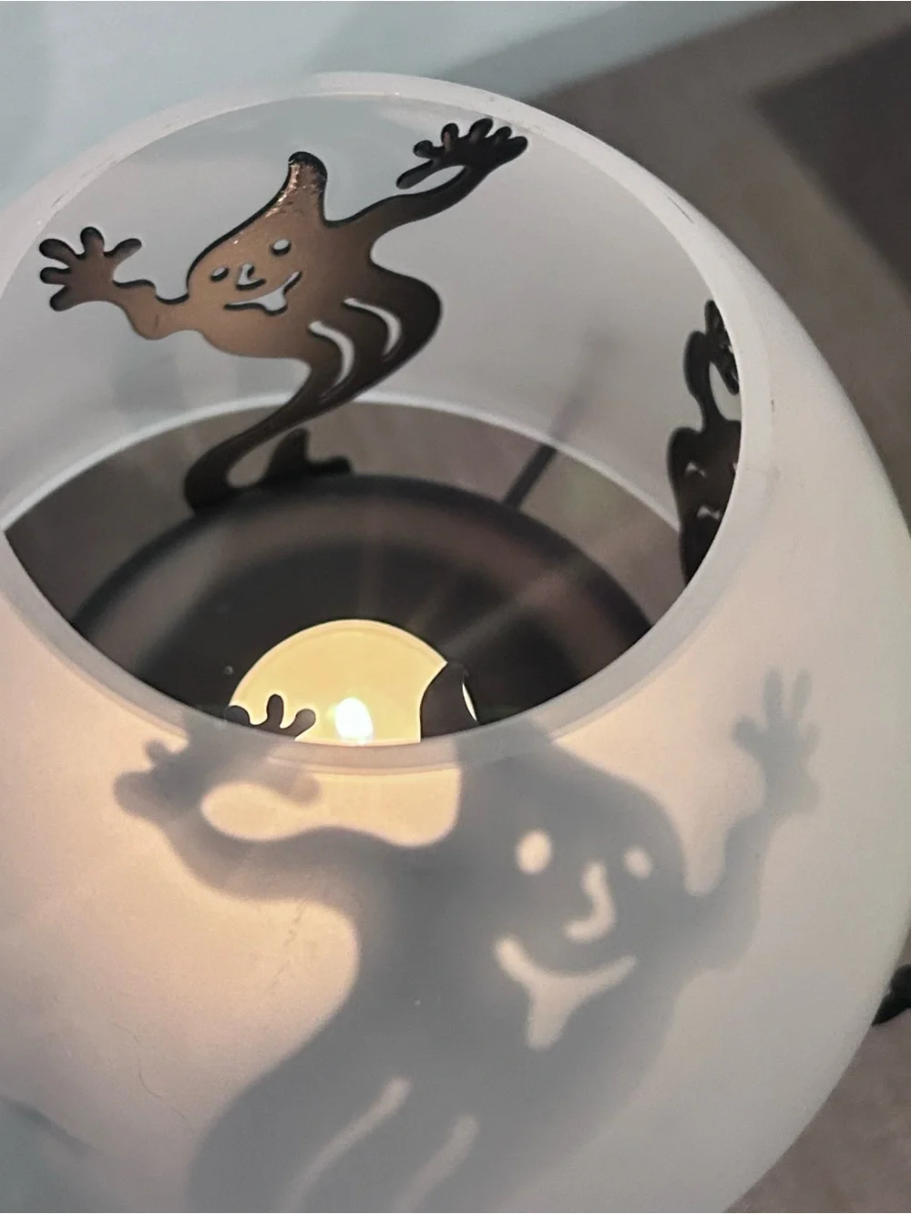PartyLite Shadow Dancers Ghosts Candle Holder Tealight Lamp Halloween Fall Decor